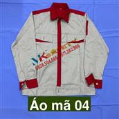 Áo bảo hộ ghi phối đỏ MK09