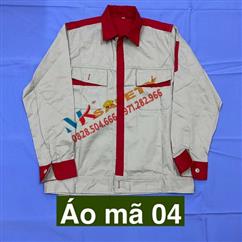 Áo bảo hộ ghi phối đỏ MK09