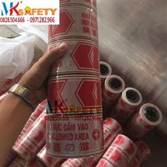 Cuộn rào in 2 mặt trắng đỏ