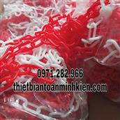 Dây xích nhựa D6 màu trắng đỏ