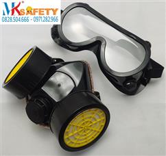 Mặt nạ phòng độc 2 phin kèm kính