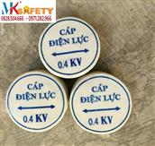Mốc sứ báo hiệu cáp 0,4kv