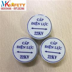Mốc sứ báo hiệu cáp 22kv