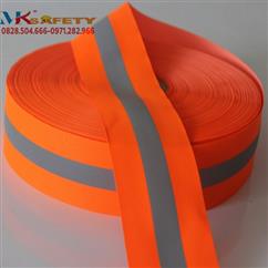 Dây phản quang vải 5cm màu cam