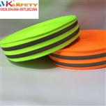 Dây vải phản quang 2 sọc ghi