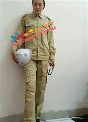 Quần áo bảo hộ ghi vàng túi hộp MK07