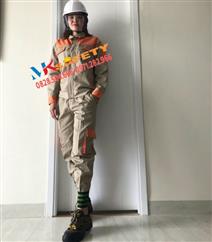 Quần áo BH ghi dày phối cam MK005