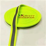 Vải Phản quang dây 2,5cm màu xanh chuối