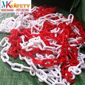 Xích nhựa nối cọc tiêu trắng đỏ