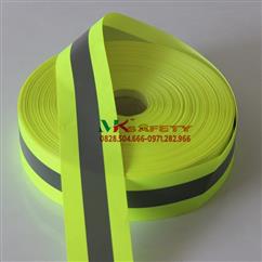 Thiết bị an toàn Minh Kiên Dây vải phản quang 5cm màu xanh chuối