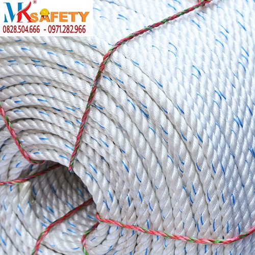 Dây thừng trắng pha sợi xanh
